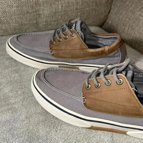 Sperry Gray and Brown Boat Shoes - Picture 3 of 7